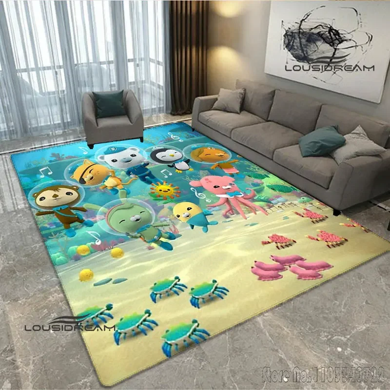 The Octonauts cartoon printed carpet Non -slip Rug Carpets 80x120cm Decor for Kids Floor Mat Living Room Children's Bedroom Sofa