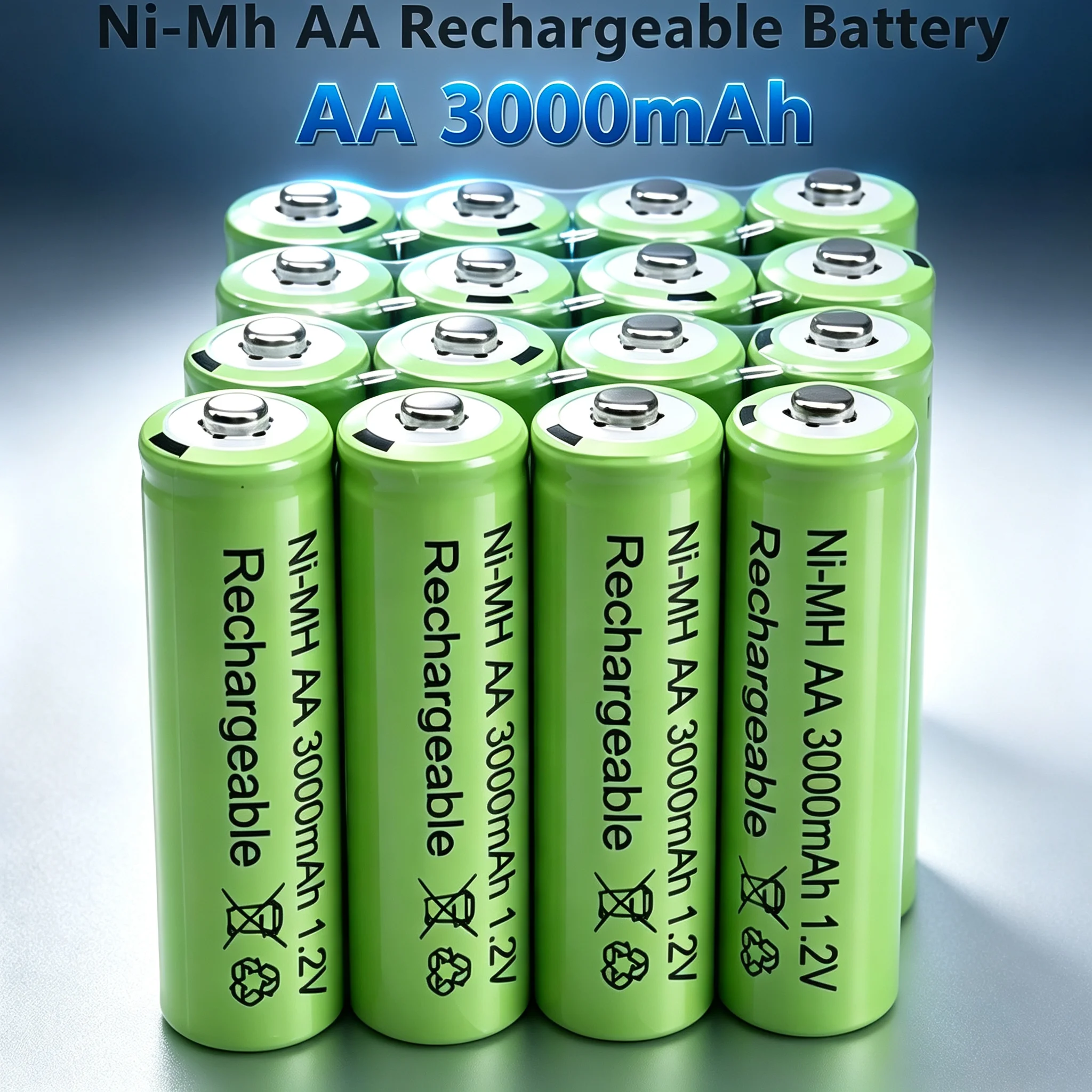 Batería PUJIMX 1.2V AA, Batería Recargable AA NI-MH De 3000mAh Para Control Remoto, Reloj, Ratón, Ordenador, Juguete, R