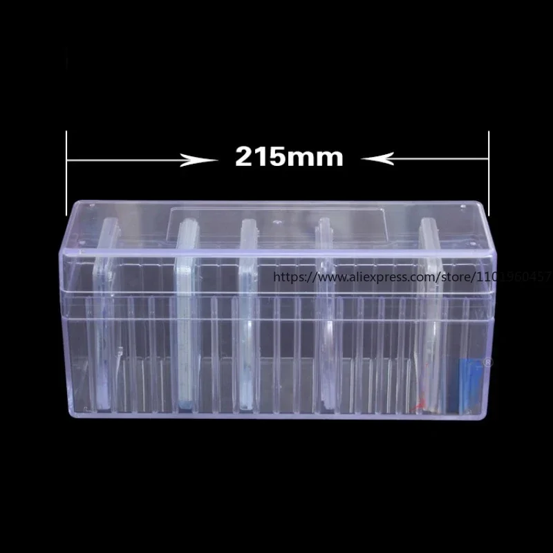 Clear Plastic Storage Box for Coins and Medals with Full Transparency 20-Coins Holder Storage Slab Boxes