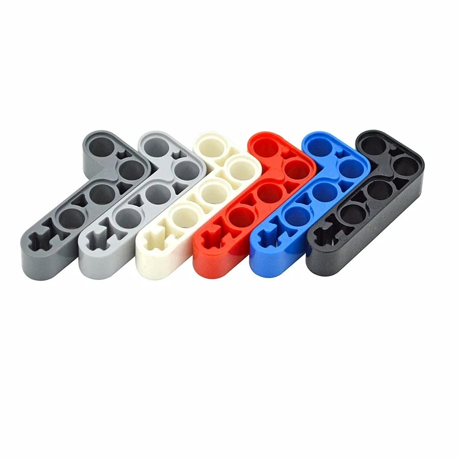 Moc Parts 10Pcs Technical Building Blocks Thick Bulk DIY 2x4 L-Shape Arm Liftarm Compatible 32140 Assembles Particles Toy Bricks