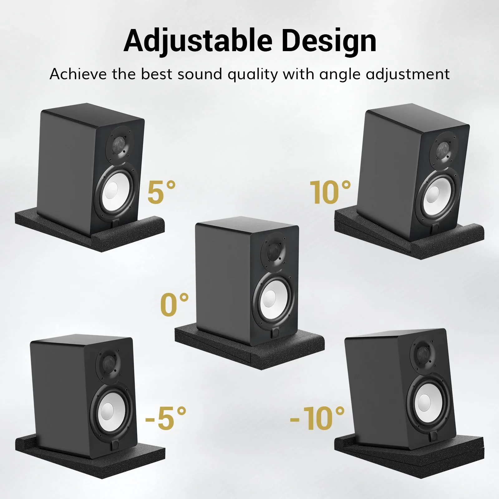 Podkładki izolacyjne pod głośniki, pianka akustyczna do monitorów studyjnych, panele dźwiękochłonne o wysokiej gęstości do większości głośników 5-calowych