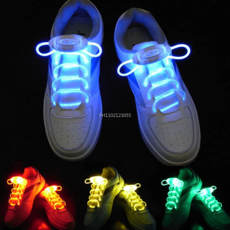 LED Sport Shoe Laces Flash Light Up Glow Stick Strap Shoelaces Party Club New Arrival Promotion Shoelace Buckle