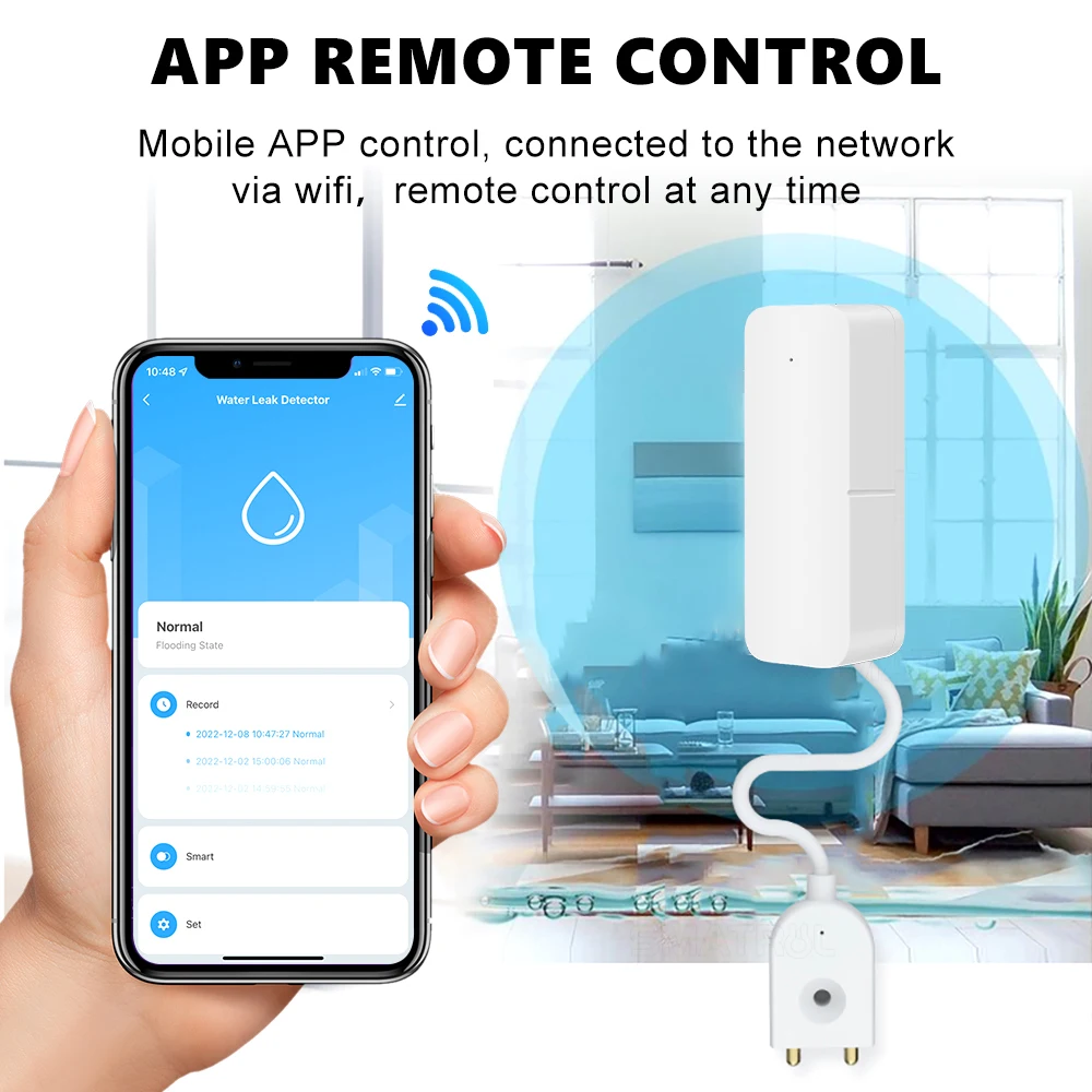 Zigbee Water Sensor Leak Detector TUYA Smart Water Leak Sensor Wireless Water Level Sensor With App Alert Need Zigbee Gateway