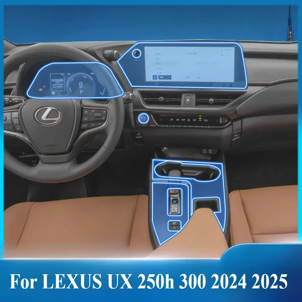 For LEXUS UX 250h 300 2025 2024 2023 Interior Accessories film transparent TPU Gear Panel GPS Center Console PPF Protection