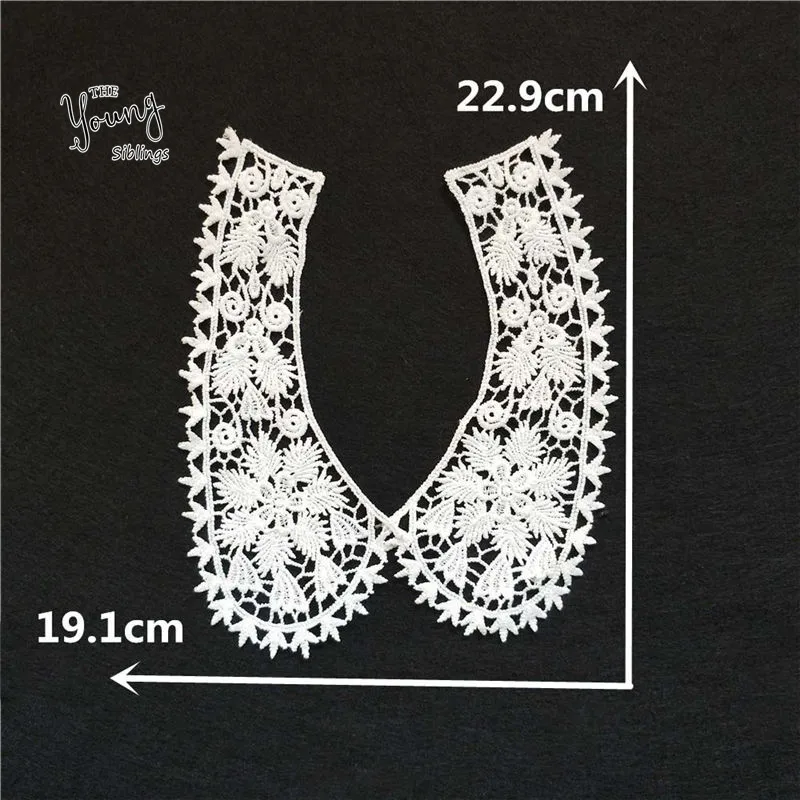 Best selling Sewing Lace Applique Neckline Beautifully Decorated DIY Trimming Embroidery Fabric Lace Collar Clothing Accessories