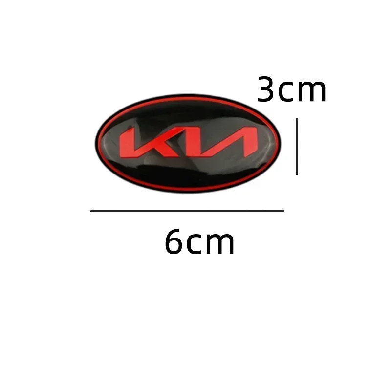 Car Front Emblem Rear Trunk Badge Steering Wheel Sticker for KIA K2 K3 K5 Picanto Rio Ceed Sportage Cerato Soul Sorento CARNIVAL