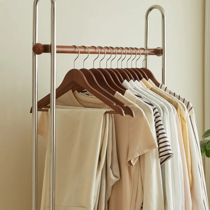 Modern Solid Wood Hangers, U-Shaped Groove for Pants,Non-Slip Hanger Set for Home Hotel Wardrobe,Minimalist Durable Garment Rack