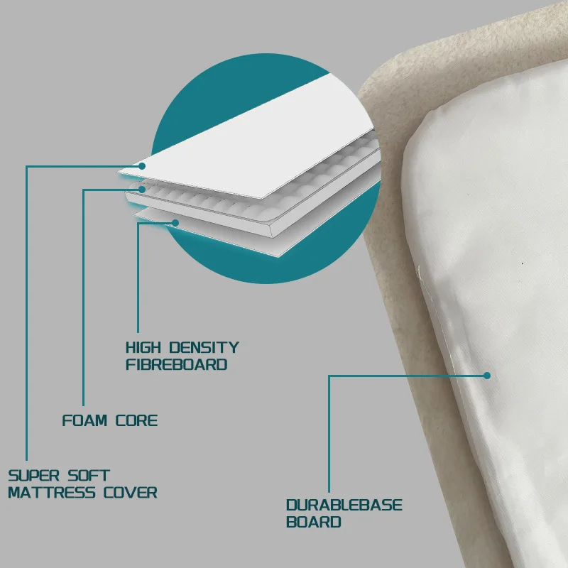 سرير أطفال قابل للتعديل بارتفاع مهد أطفال محمول بمساحة كبيرة سرير أطفال قابل للطي وقابل للربط سرير أطفال مرقع #6