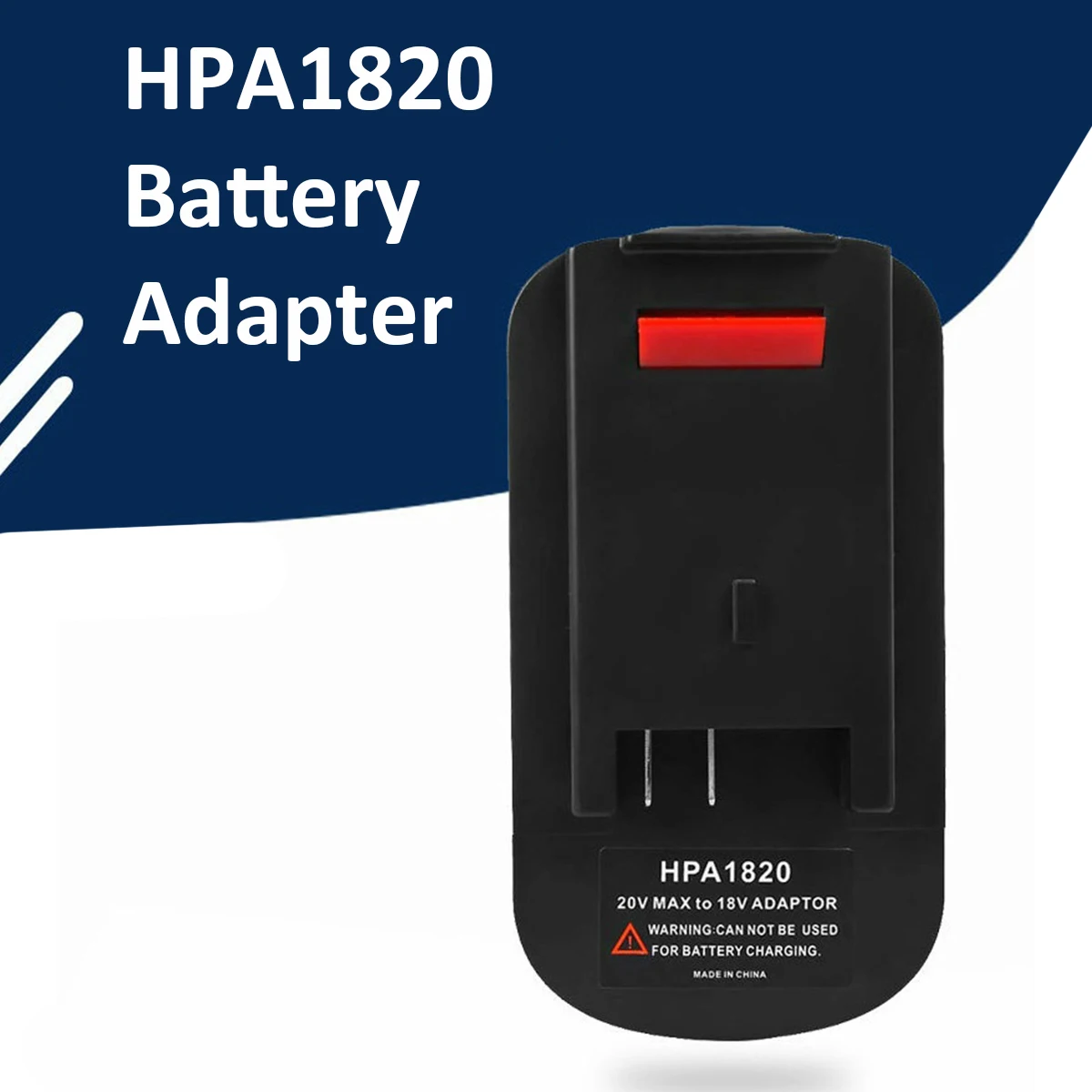 Adaptador HPA1820 de 20V MAX a 18V, Adaptador de Batería de Repuesto para Black Decker, Stanley y Porter Cable, Convierte Black Decker