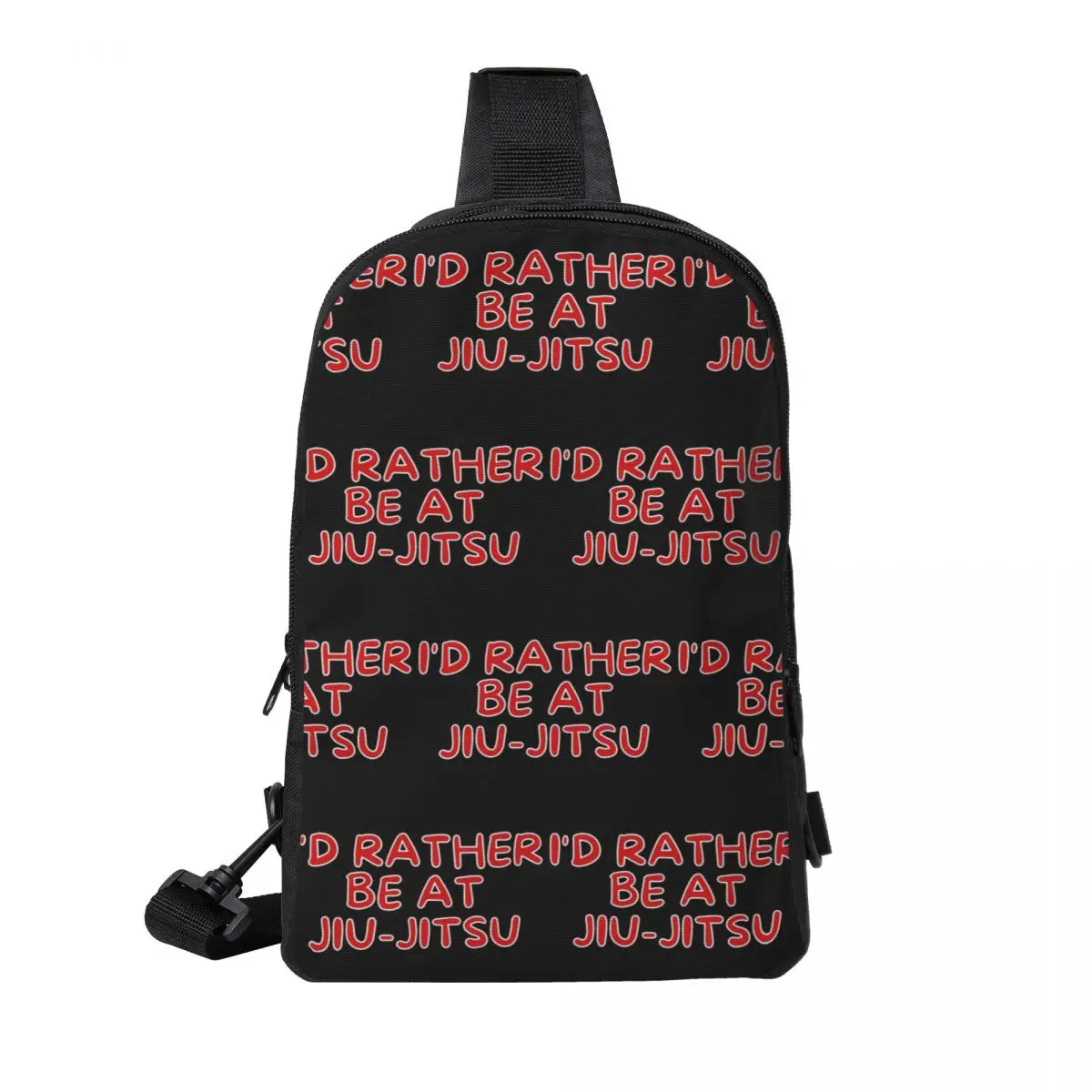 

I'd Rather Be At Jiu-Jitsu Funny Chest Bag Men Sling Crossbody Backpack Chest Bag Traveling Hiking Daypack Shoulder Bag