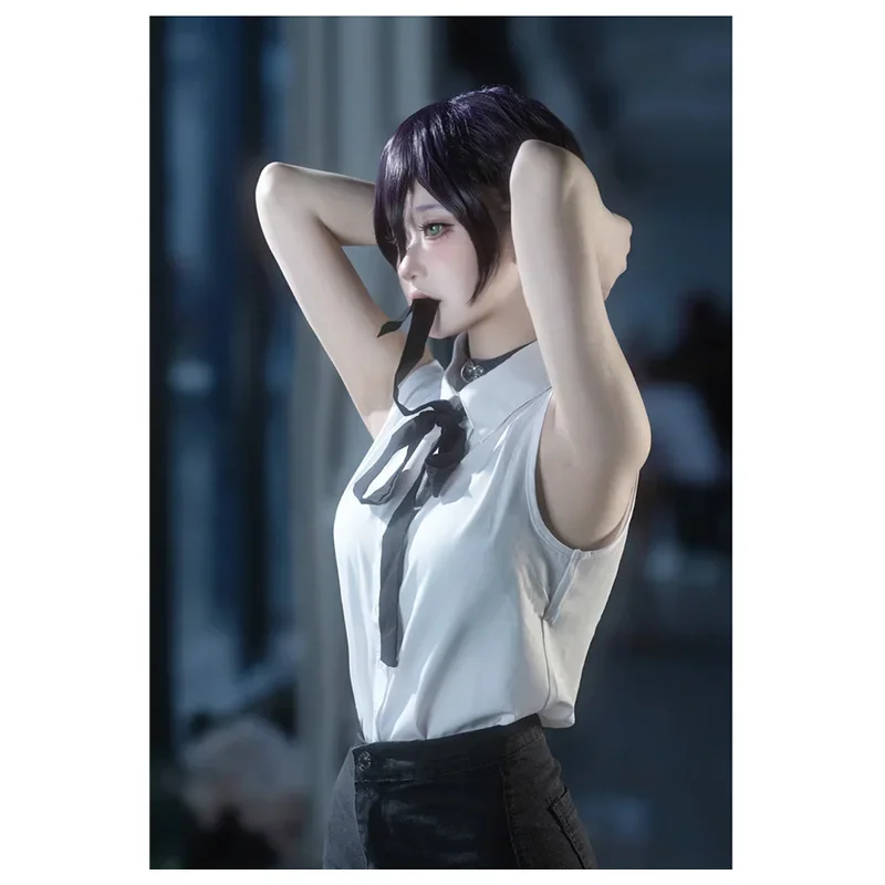 Anime Reze Cosplay Chainsaw Man Cosplay Costumes Reze Suit Purple Wig Chainsaw Man Halloween Carnival Party Reze Cos Women Girls view 6