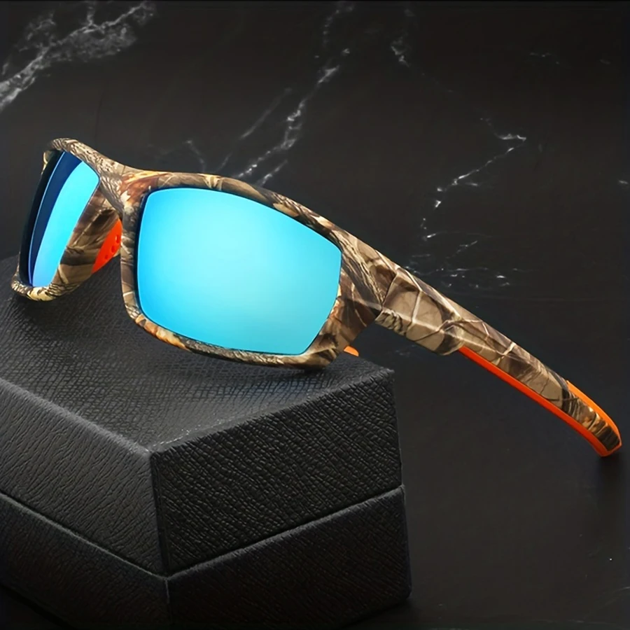 Gafas de sol polarizadas para hombre y mujer, lentes rectangulares Vintage para deportes al aire libre, diseñador de lujo para pesca