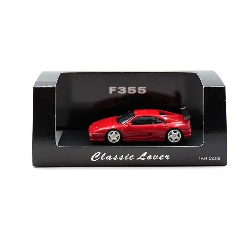 Cl em estoque 1:64 f355 desafio capô do motor aberto diecast diorama modelo de carro coleção brinquedos amante clássico