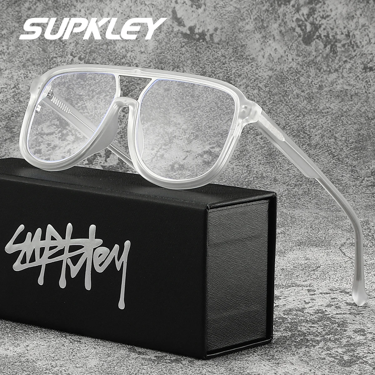 

SUPKLEY, большая оправа, очки с защитой от синего света, овальная оправа для компьютера, офиса, модное украшение, подарок, идеальный