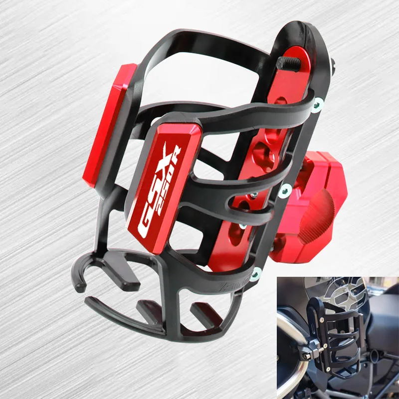

For Suzuki GSX250R Modified Motorcycle Travel Adjustable Cup Holder GW250 DL250 Bumper Water Bottle Bracket Beverages Cup Holder