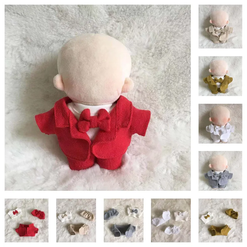 5 Colors 10cm Cartoon Cotton Doll Clothes Fit for 10cm Fat Body Doll DIY 10cm Doll Toy Accessories COS Set