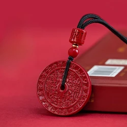 Mountain ghosts spend money cinnabar pendant raw ore emperor purple gold sand unisex necklace
