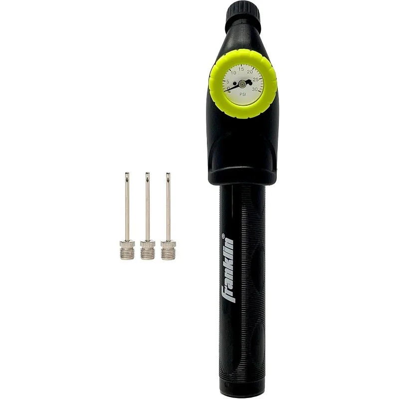 

Franklin Sports Ball + Pressure Gauge with Needle - Perfect Hand for Sports Balls - Air Inflation for Soccer