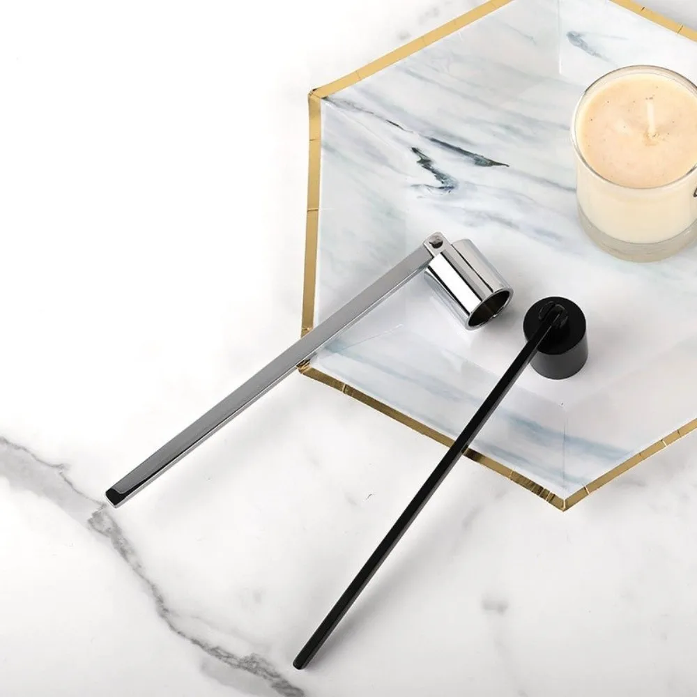 New Multi Color Metal Candle Snuffer Vintage Decor Handicraft Bell-Shape Wick Cover Long Handle Candle Extinguisher Home Decor