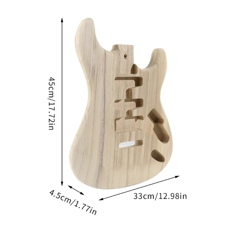 I4403-2 Barile per chitarra artigianale incompiuto Materiale in legno di lime Comode parti per chitarra Accessori professionali per chitarra elettrica
