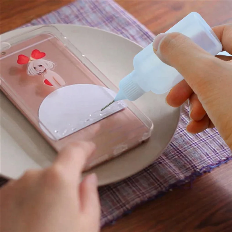 

FAST-40Pcs 30Ml Plastic Squeezable Tip Applicator Bottle Refillable Dropper Bottles With Needle Tip Caps For Glue DIY