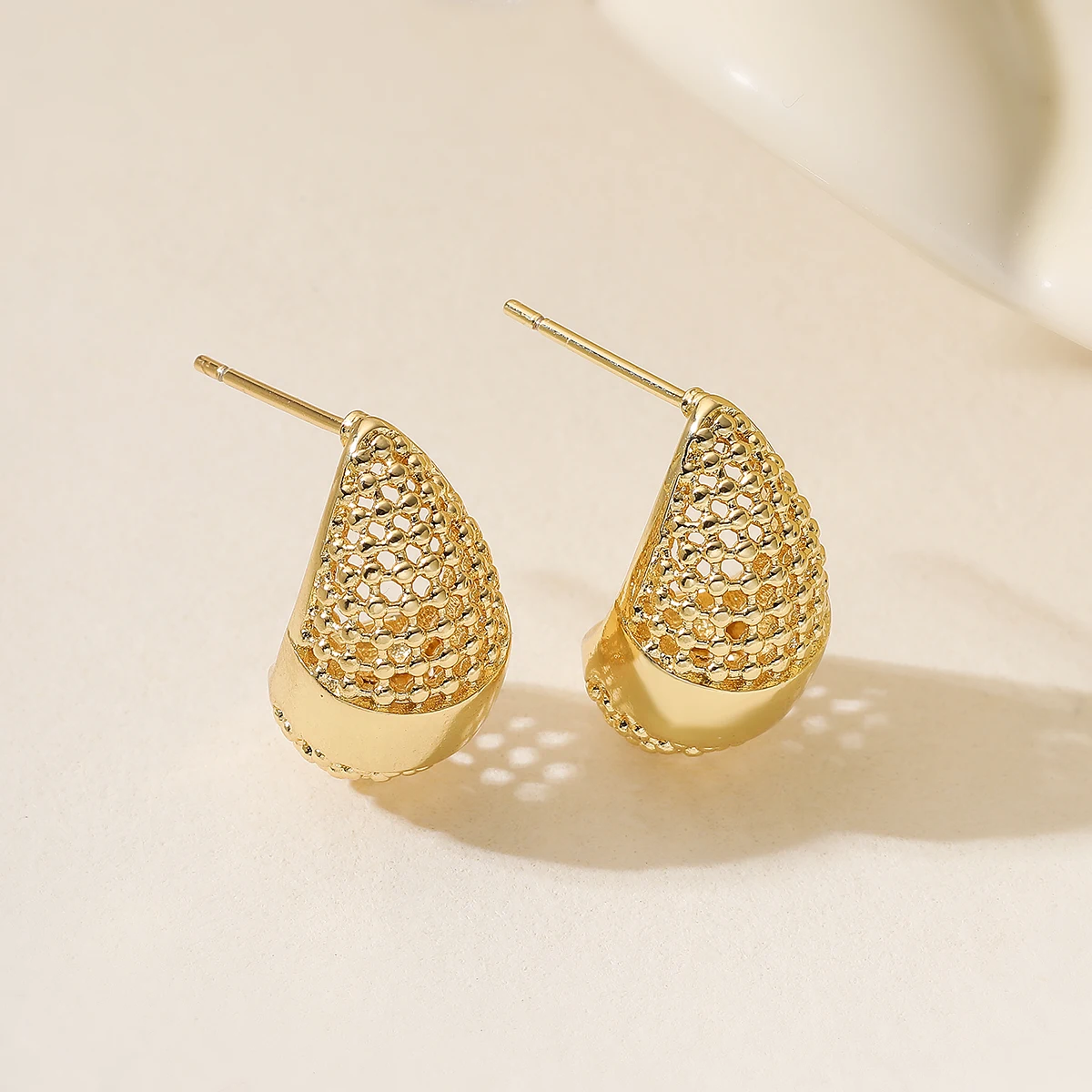 NEWBUY 2025 موضة جديدة الذهب اللون 3 نمط هندسي الشكل وأقراط للنساء لامعة AAA تشيكوسلوفاكيا البطانة النحاس مجوهرات #4