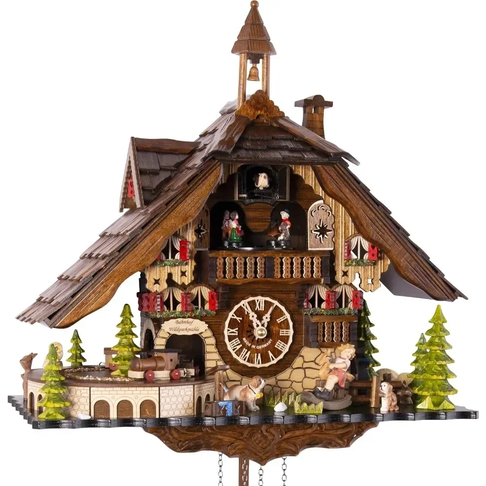 #For Wall clock Decor Deer Park Mill Station Mechanism Hand Made in USA Chalet-Style 33cm Quartz-Movement Quiet Home Clock