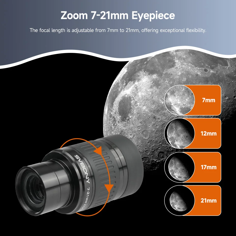Svbony SV233 1,25-Zoll-Okular Achtteiliges Teleskop-Zubehörset für Astronomische Planetenbeobachtung – Detail 24