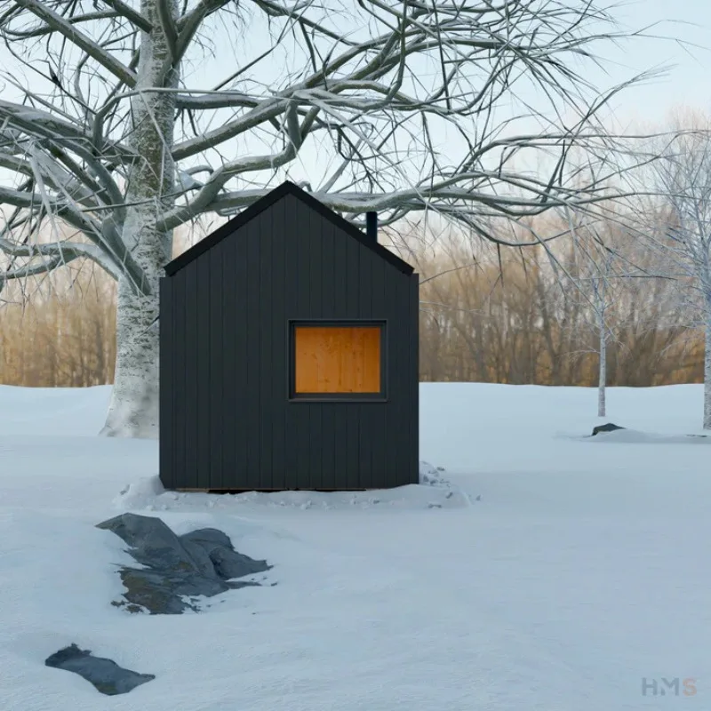 Canadian Red Cedar Outdoor Sauna & Salt Room Office Cube Outdoor Panoramic