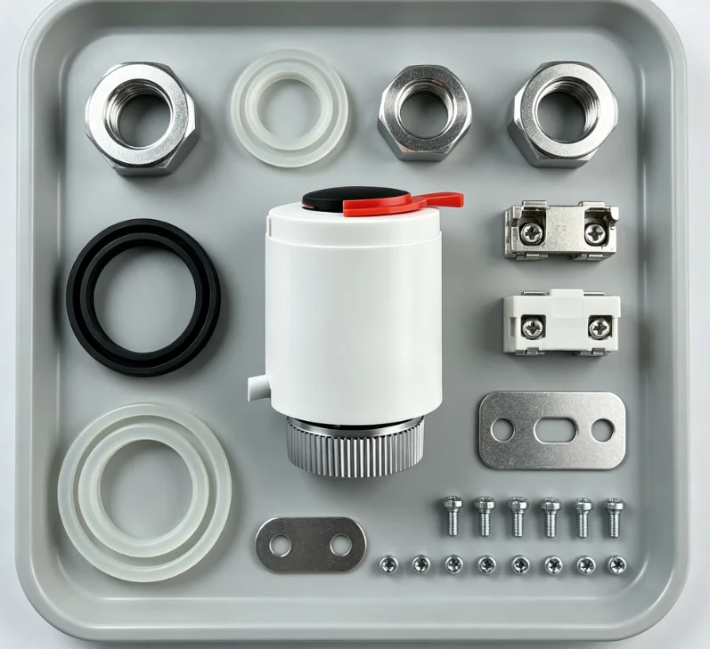 For Smart Electric Actuator M30x1.5mm 2W Silent For Water Underfloor Heating System White Automatic Temperature Control Valve
