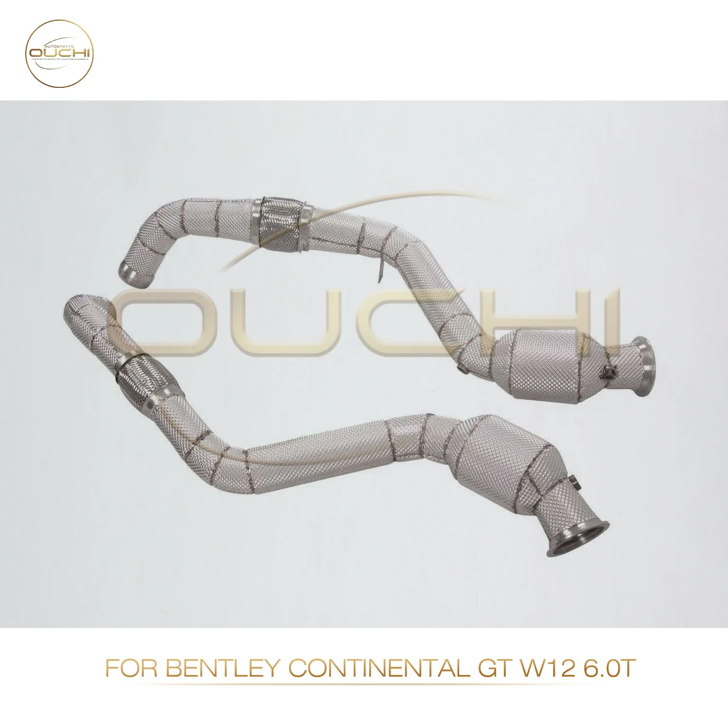 

OUCHI High Precision Machining Downpipe Exhaust For Bentley Continental GT W12 6.0T Stainless Steel With Heat Shield Car Parts