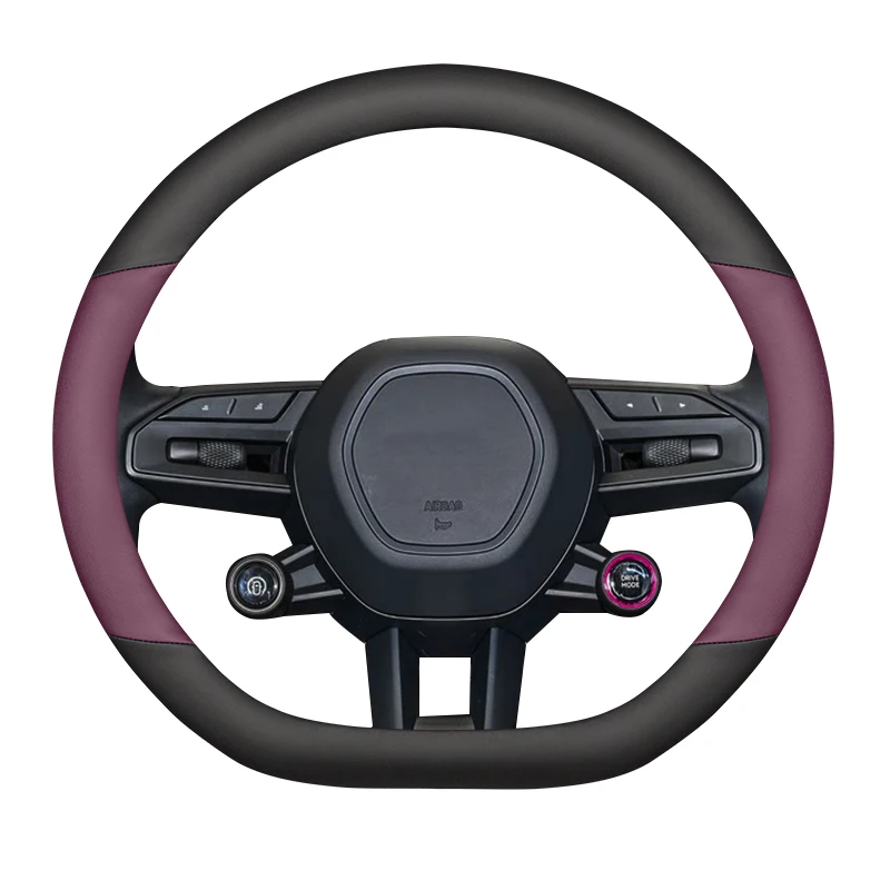 

Износостойкие прочные кожаные чехлы на руль, нескользящий и без запаха автомобильный чехол на ручку для Xiaomi Su7, аксессуары для интерьера