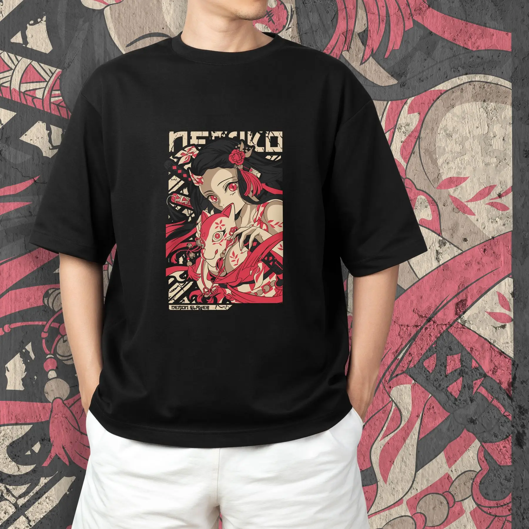 T-shirt with Demon Slashing Blade print - Nezuko 4