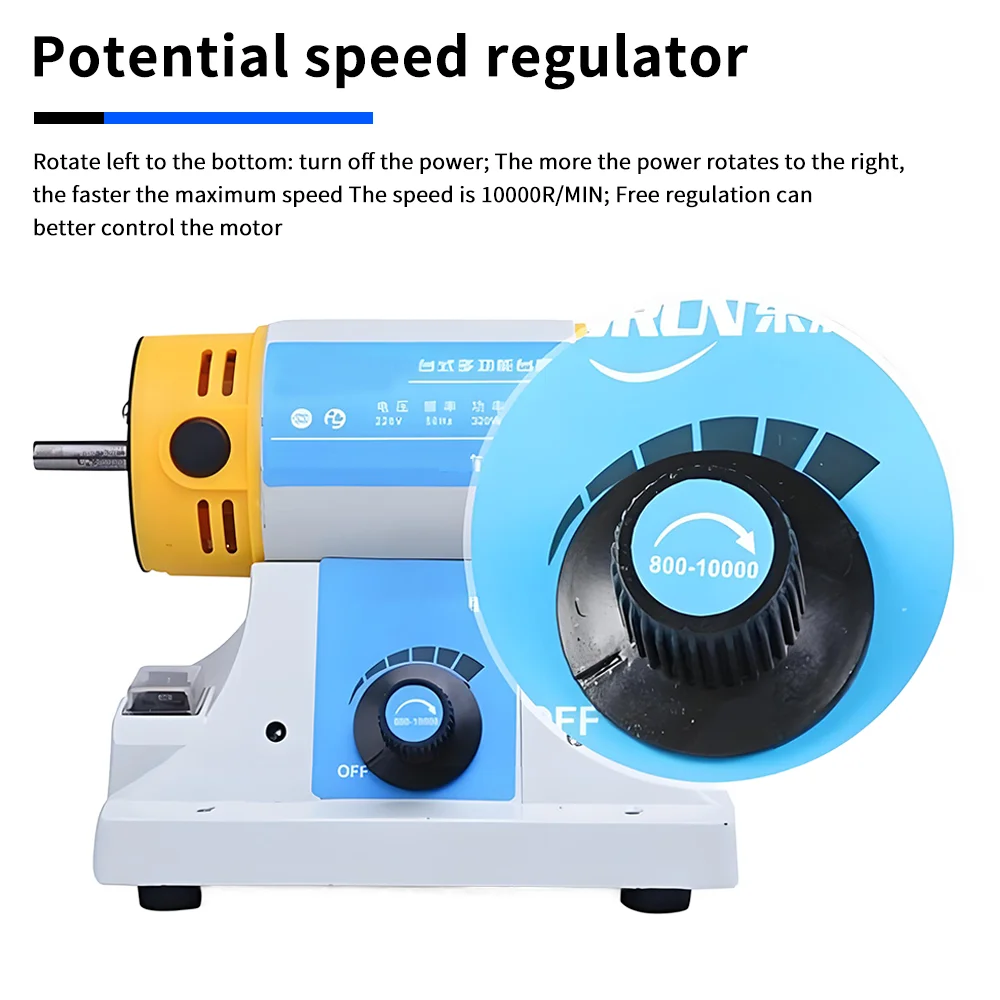 JH 350W Jade Cutting Machine Multifunctional Bench Grinding Gem Jewelry Rock Polishing Bench Lathe Carving Machine