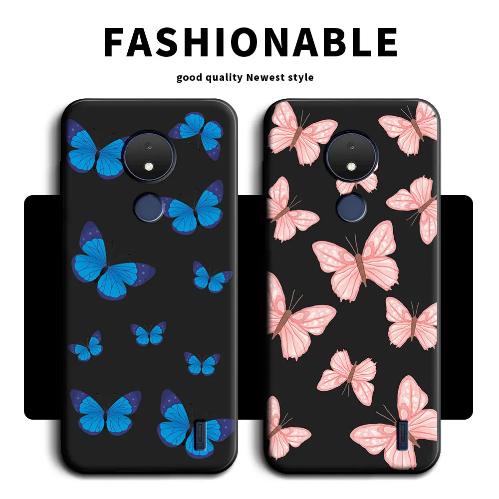 For Nokia C21 C01 Plus C20 C21 C31 C30 Case Soft Silicone TPU Panda Flower Butterfly Couple Phone Case For Nokia C200 Back Cover