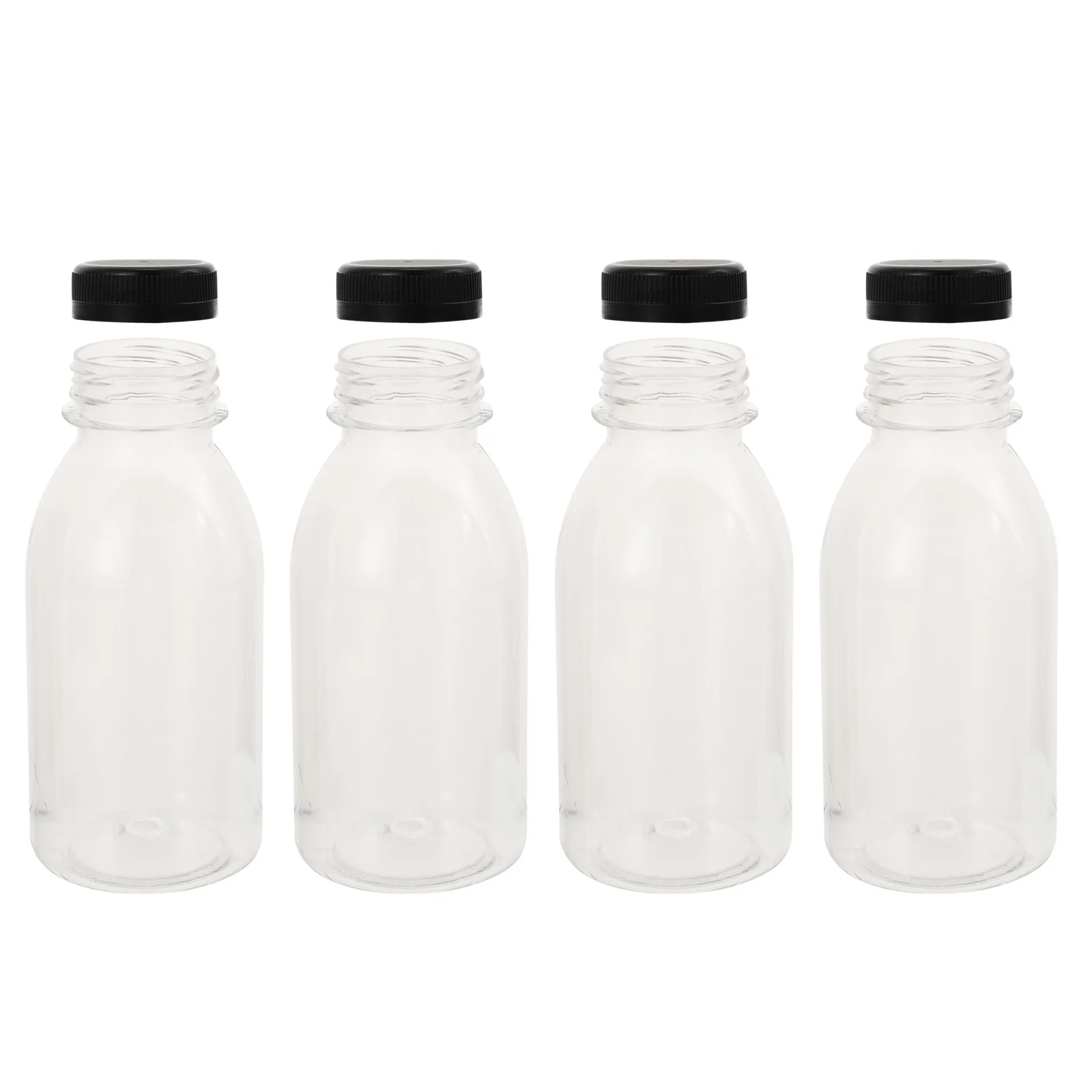 10pcs 300Ml Empty Bottles Transparent Juice Storage Bottles For Beverage Smoothie Jam Drink Containers Kitchen Bar Supplies