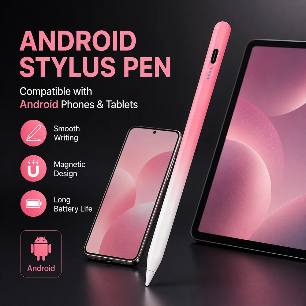 New Model Android Stylus Pen Magnetic Design Touch Screen Pencil Long Standby Fine Tip For Xiaomi Huawei Samsung Student Drawing