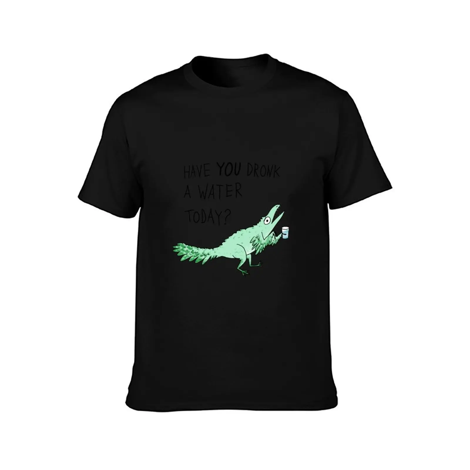 Hydration Dinosaur T-Shirt Summer Casual Cotton Tee Oversized Streetwear Tops Vintage Graphic Print Loose Fit Short Sleeve