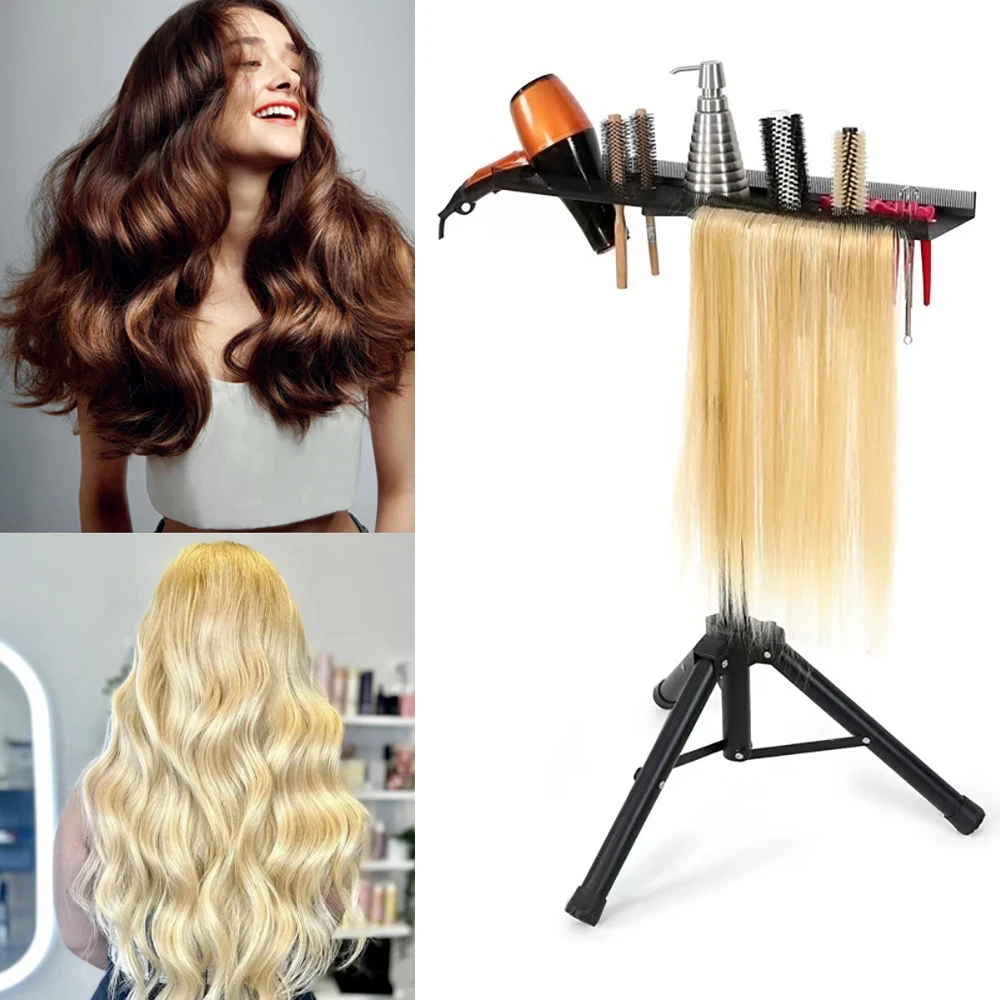 Soporte para extensiones de cabello de salón, soporte para salones, tienda, peluquero, estante de exhibición profesional para pelucas, soporte para extensiones de cabello, tinte para cabello