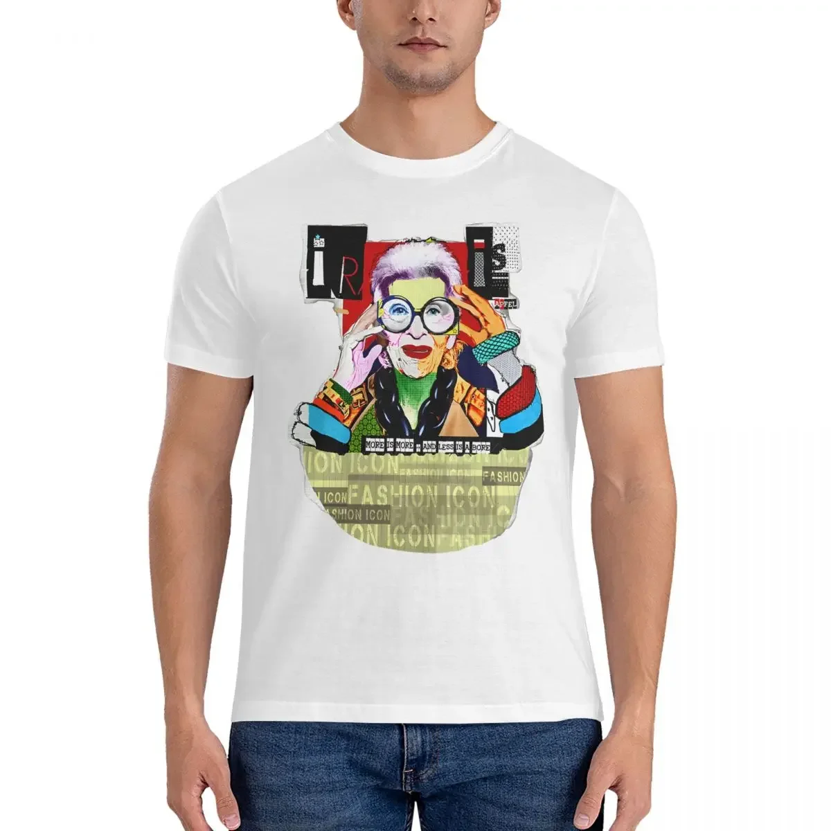 Men's Fashion T Shirts Iris Apfel 100% Cotton Clothing Amazing Short Sleeve Round Neck Tee Shirt Gift Idea T-Shirt