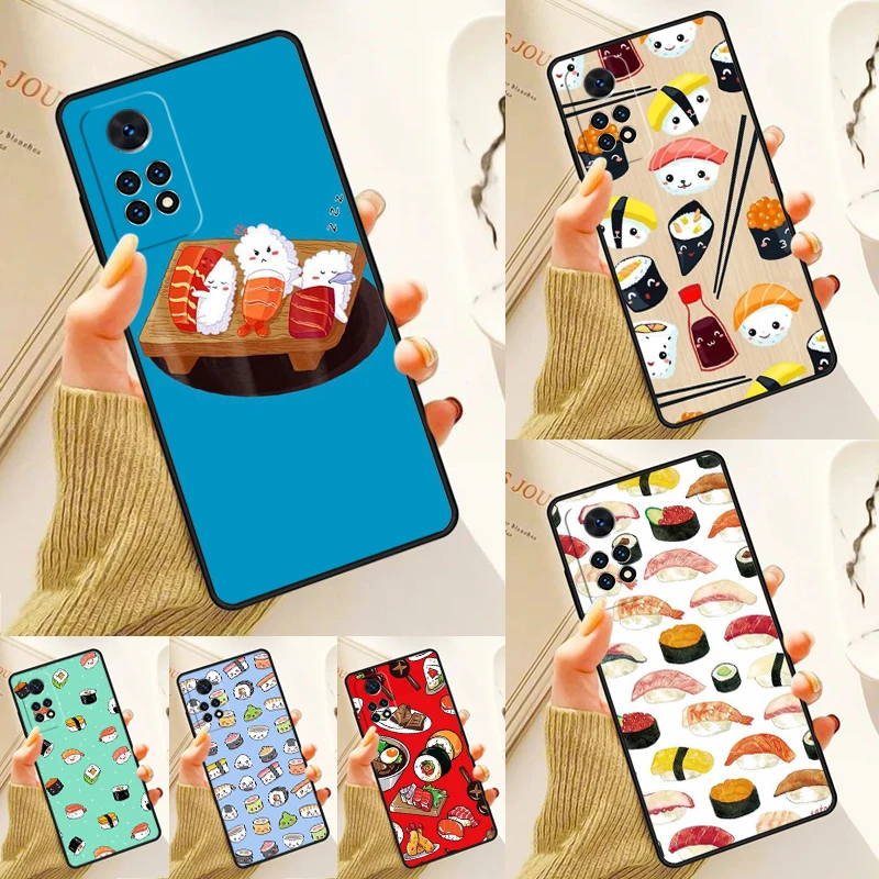 sushi art Case For Samsung Galaxy S24 Plus S23 S20 S21FE Lite S22 Ultra Note 20 S8 S9 S10 Phone Coque