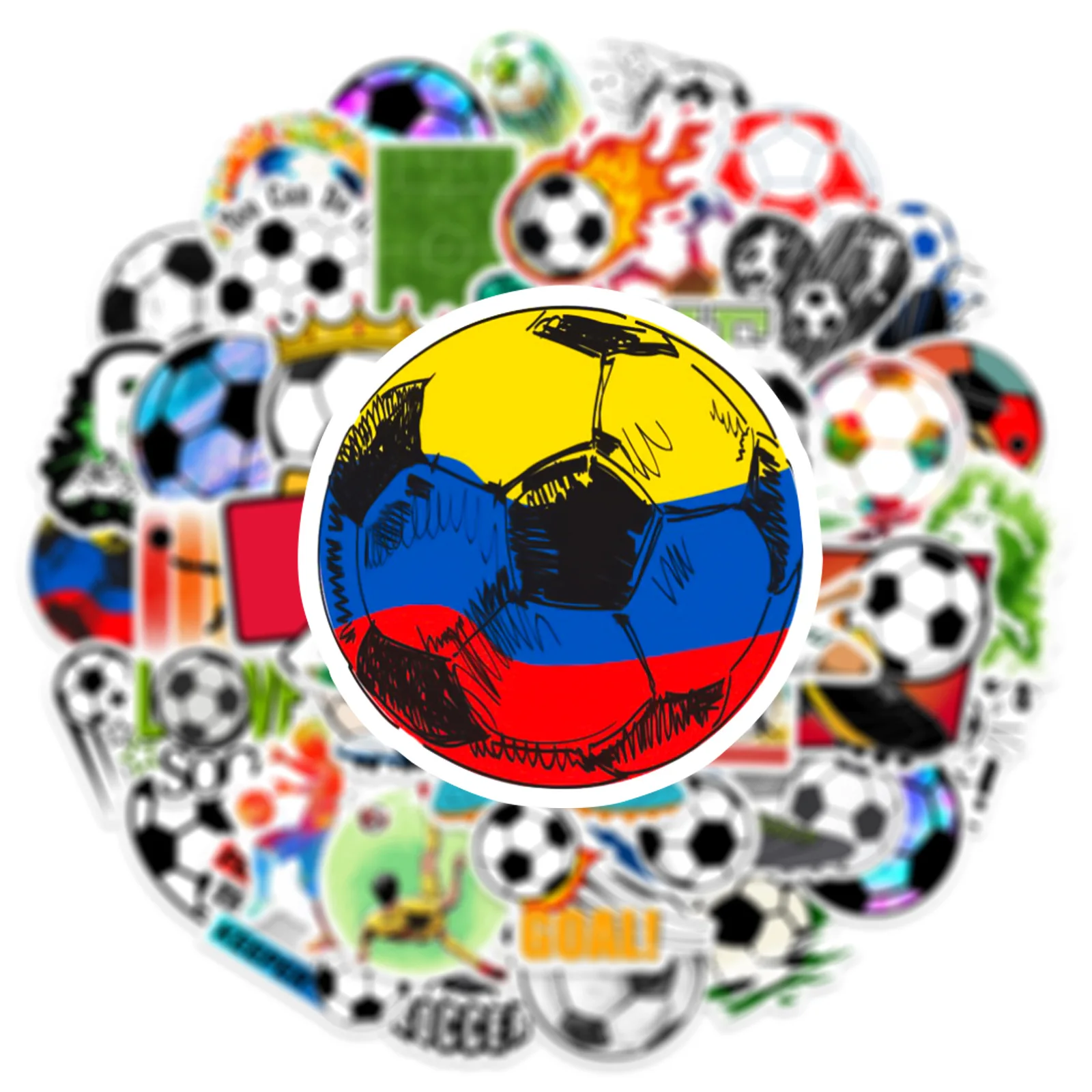 

10/50PCS Cool Soccer Football Stickers Sports Cartoon Decals Waterproof Decoration Laptop Phone Car Bike Motorbike Skateboard