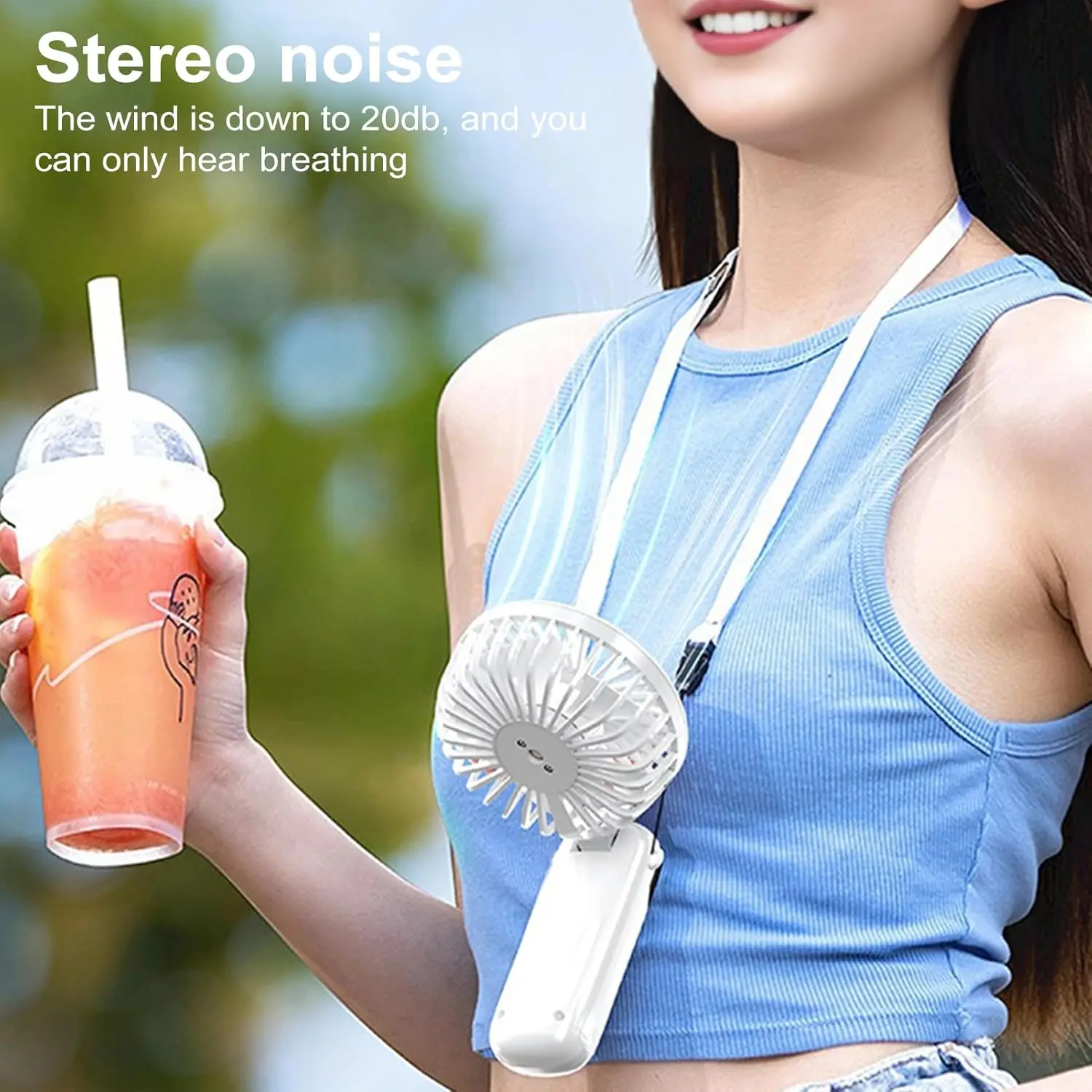 Портативный ручной вентилятор с цифровым дисплеем, 5 скоростей, перезаряжаемый, 180 градусов, регулируемый, складной, охлаждающий кондиционер