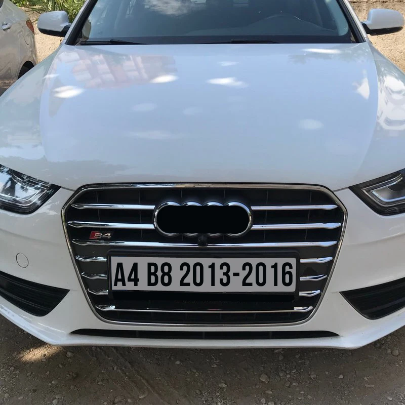 

12 шт., передний бампер, средняя решетка, декоративные полоски, Стайлинг автомобиля, внешние аксессуары, наклейка для Audi A4 B8 2013-2015