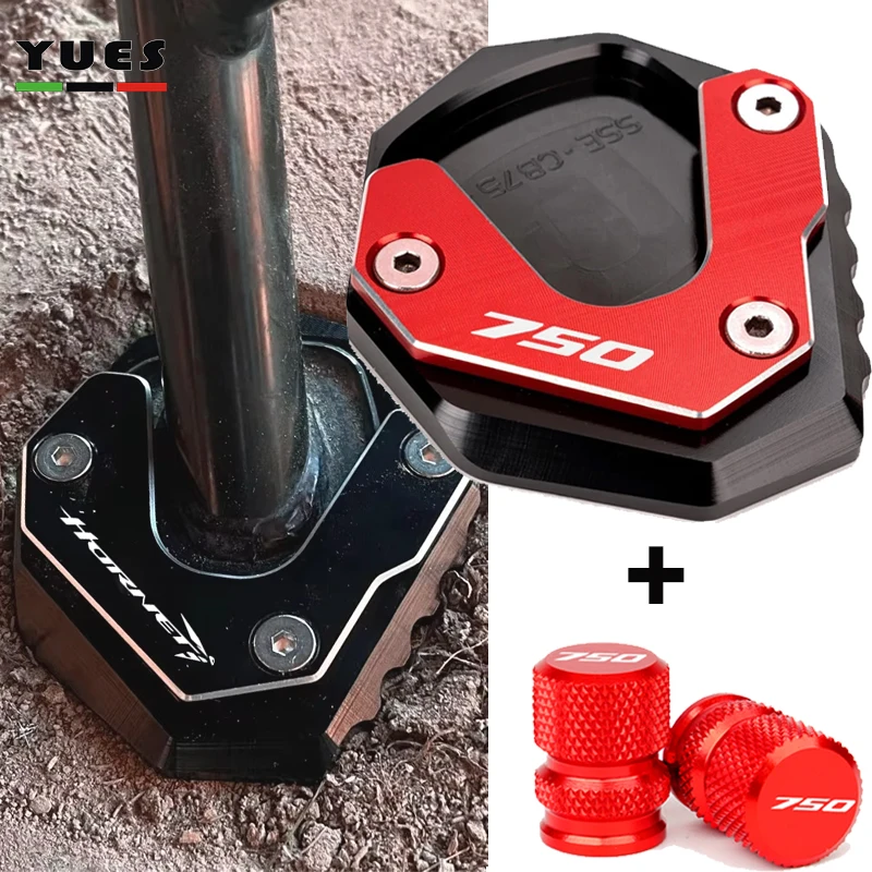 

For HONDA CB750 HORNET XL750 TRANSAL XL 750 2023 2024 Motorcycle Accessories Valve Caps Kickstand Foot Pad Side Stand Enlarger