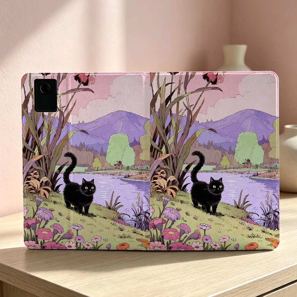 Art illustration cat pattern For Lenovo Xiaoxin Lenovo Tab Pad Pro Plus K11 P12 M10 Legion Y900 Y700 Inch Tablet Case Soft
