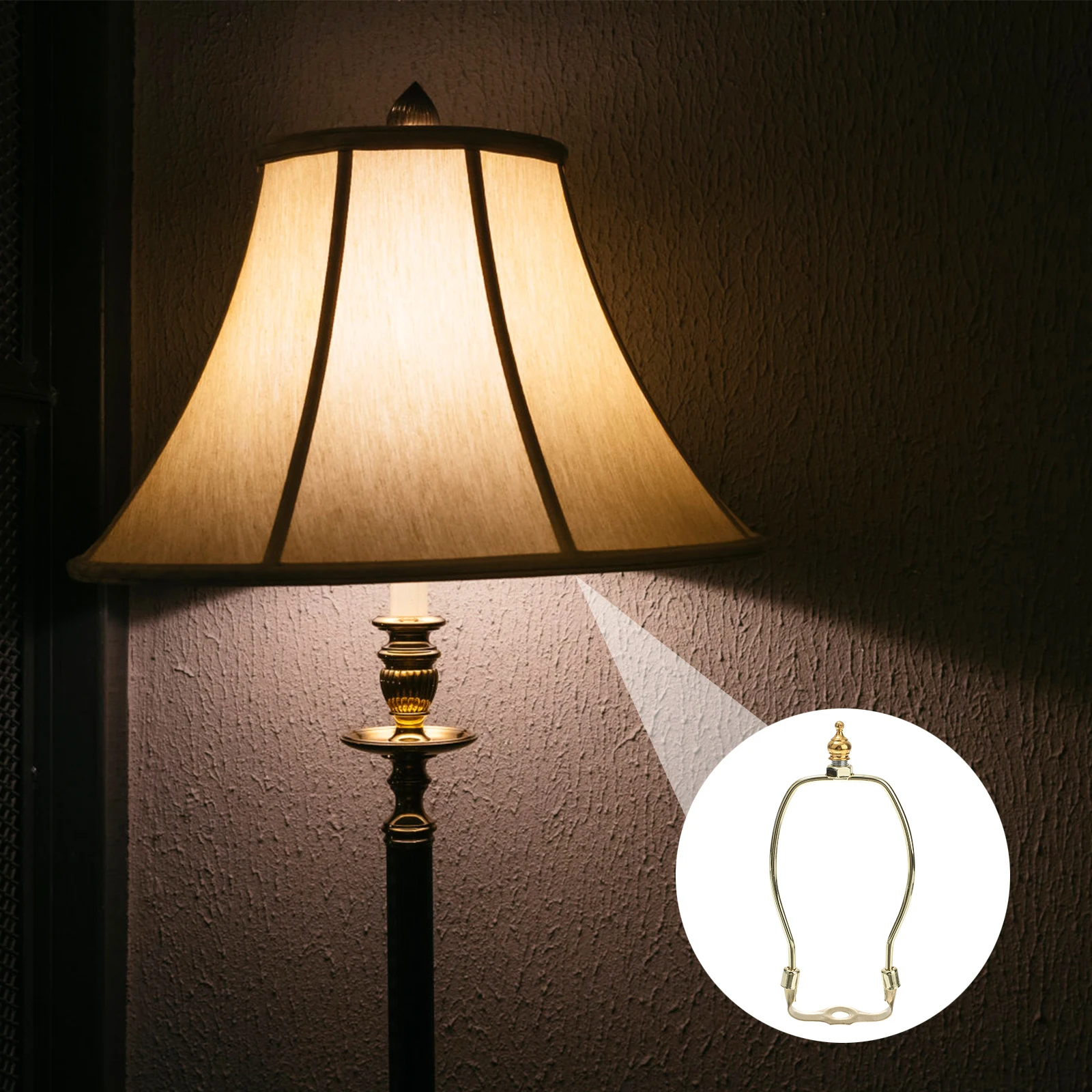 

Horn Lamp Bracket 6 Inches Lamp Shades Iron Frame for Floor Lamps Easy Installation Durable Metal Home Decor Practical Tool