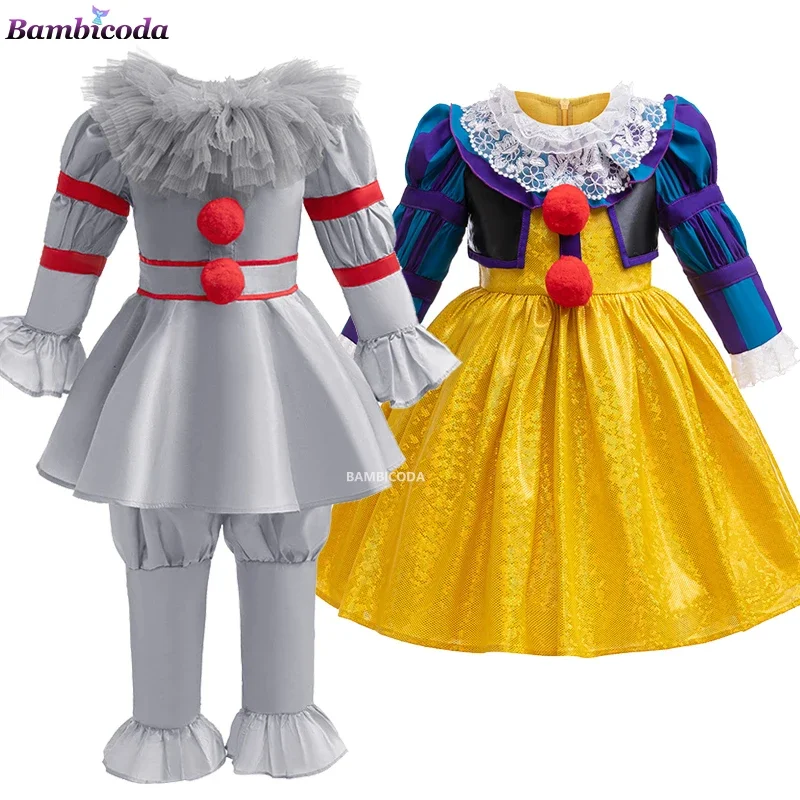 Pennywis Cosplay Stephen King Costume Anime Party Uniform Halloween Kids Children Boy Girl Family Matching Clown Clothing Set