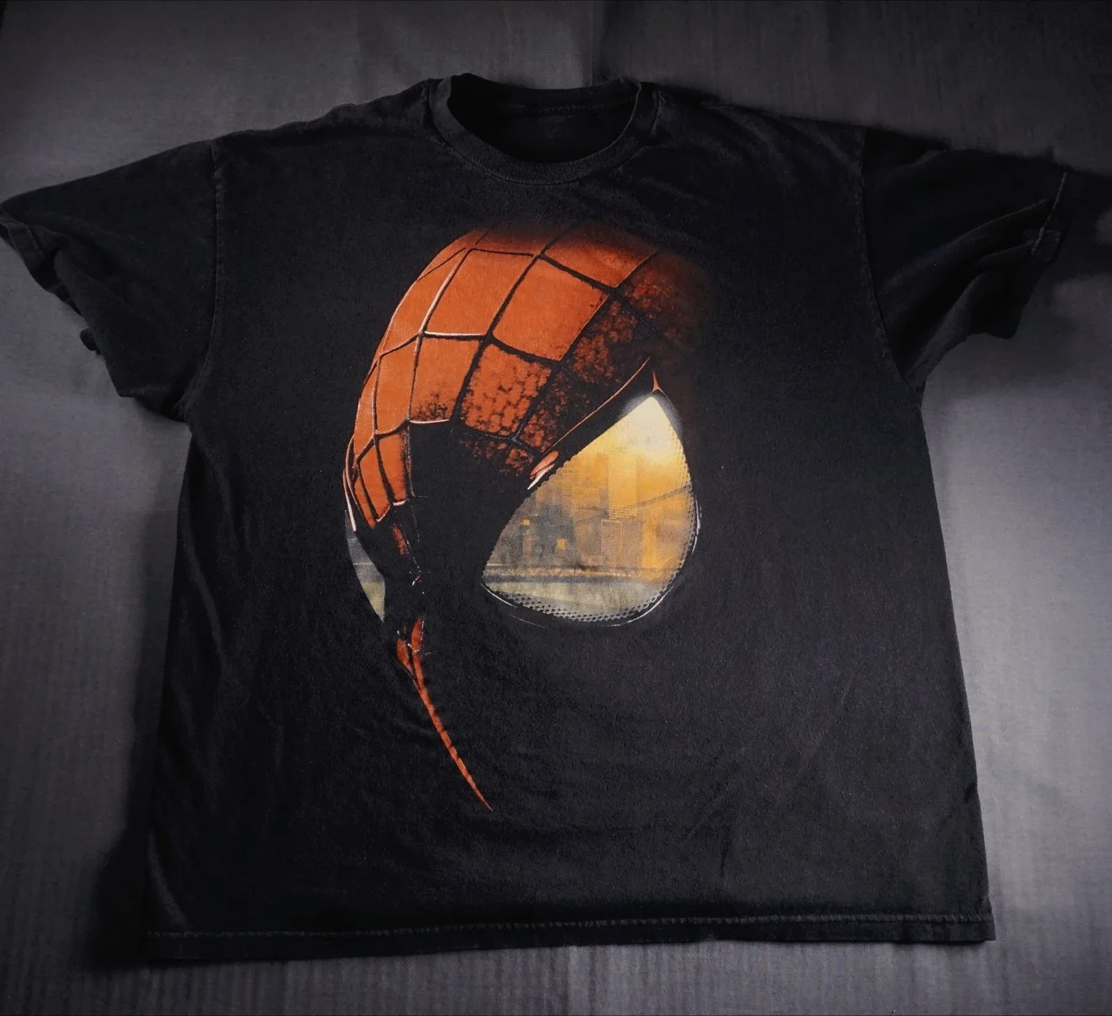 

Spiderman Big Face Print T-shirt Men Women Marvel Superhero Movie Tee Amazing Spider-Man Summer Vintage Y2K Fashion Streetwear