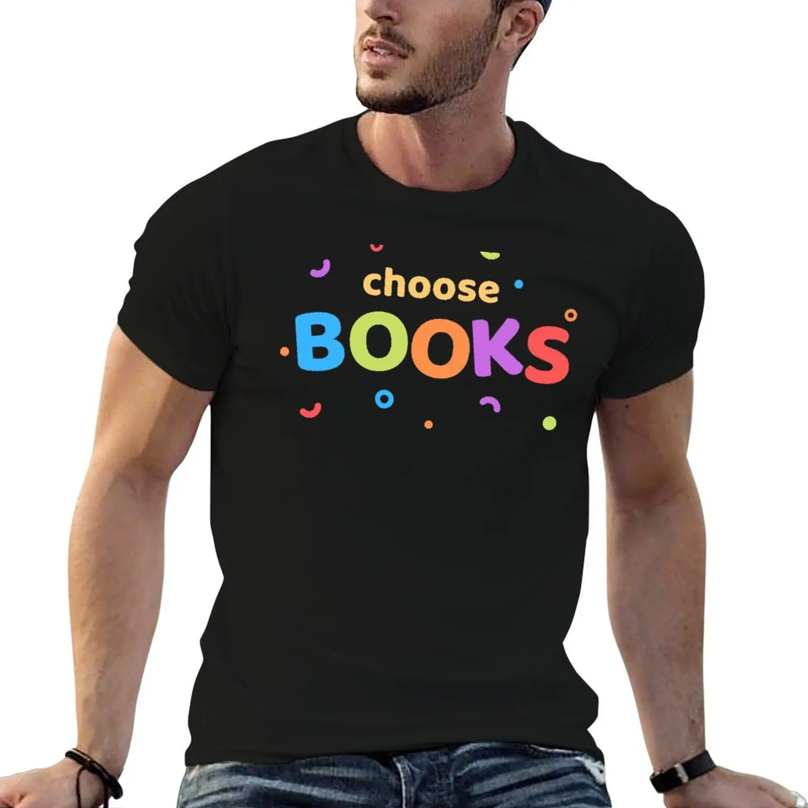 Choose Books T-Shirt man t shirt designer man t shirt cotton T-Shirt